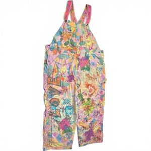 Magnolia Pearl Graphic Love Overalls Patchwork Quiltwork OS